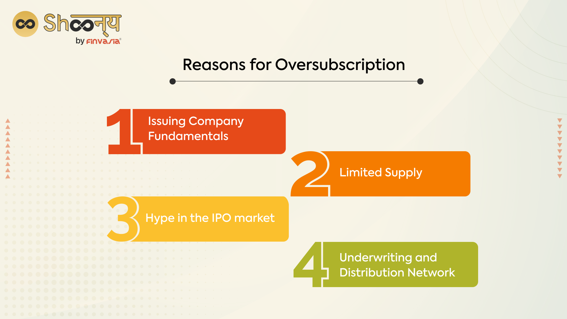 Reasons for over subscription