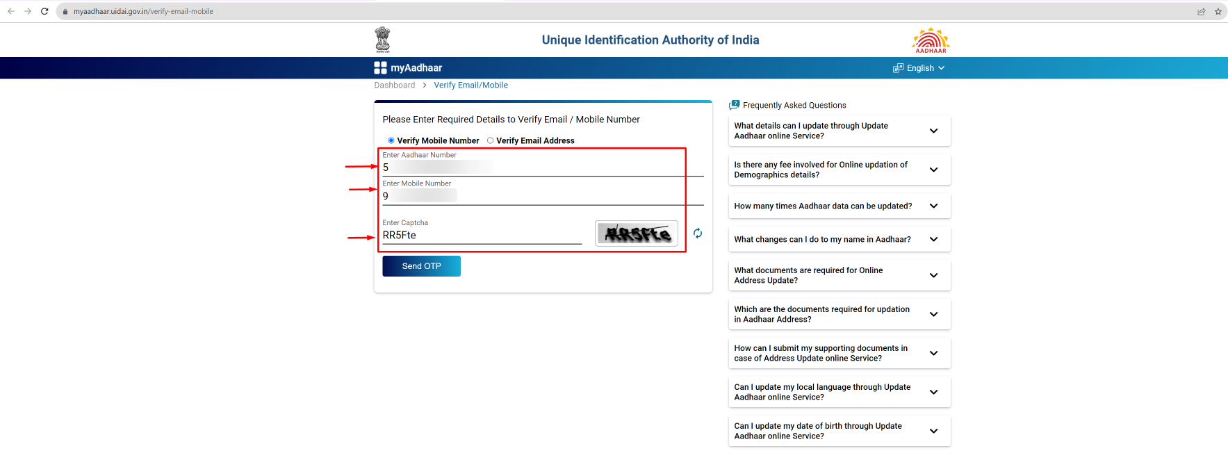 Step 5 - Enter the contact details