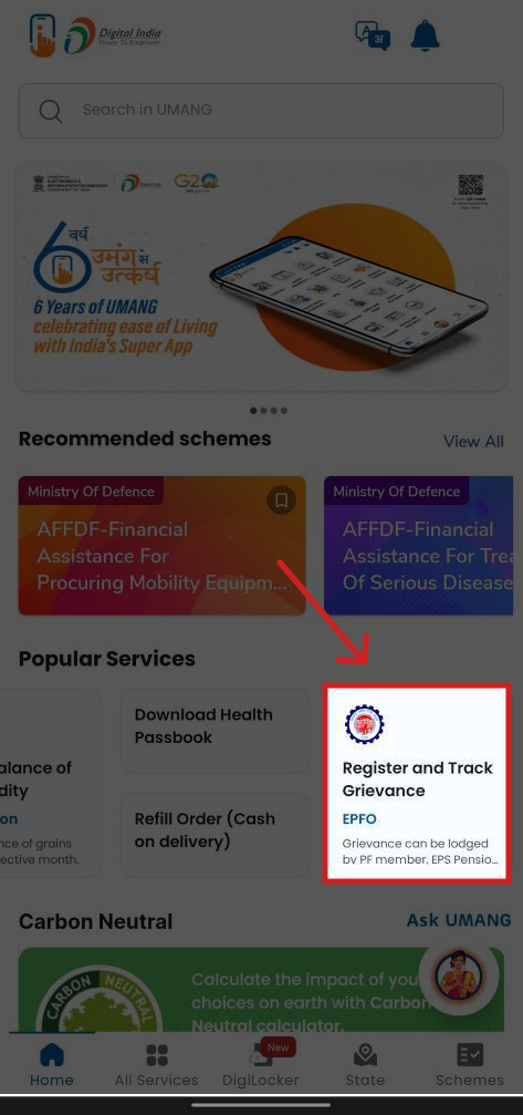 Step 4.1 - Click Register and Track Grievance Button