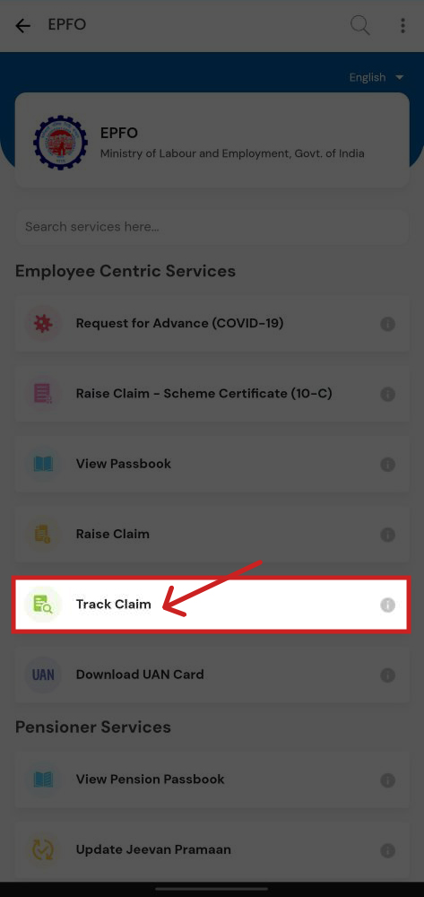Step 5 - Click Track claim Button
