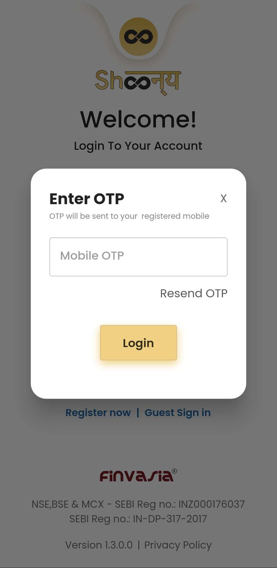 Image 2- OTP sent on Registered Mobile Number 