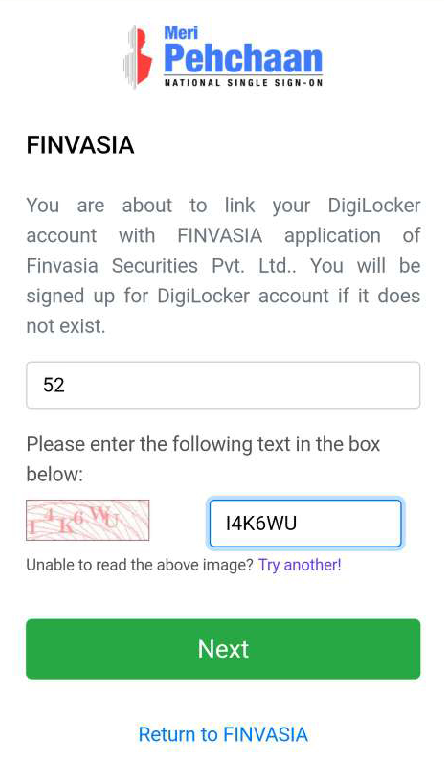 Enter Aadhar number and CAPTCHA